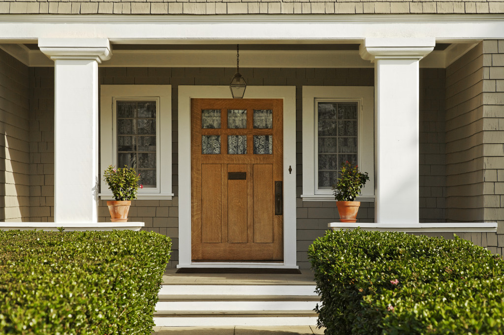 Well-maintained front door of a house.