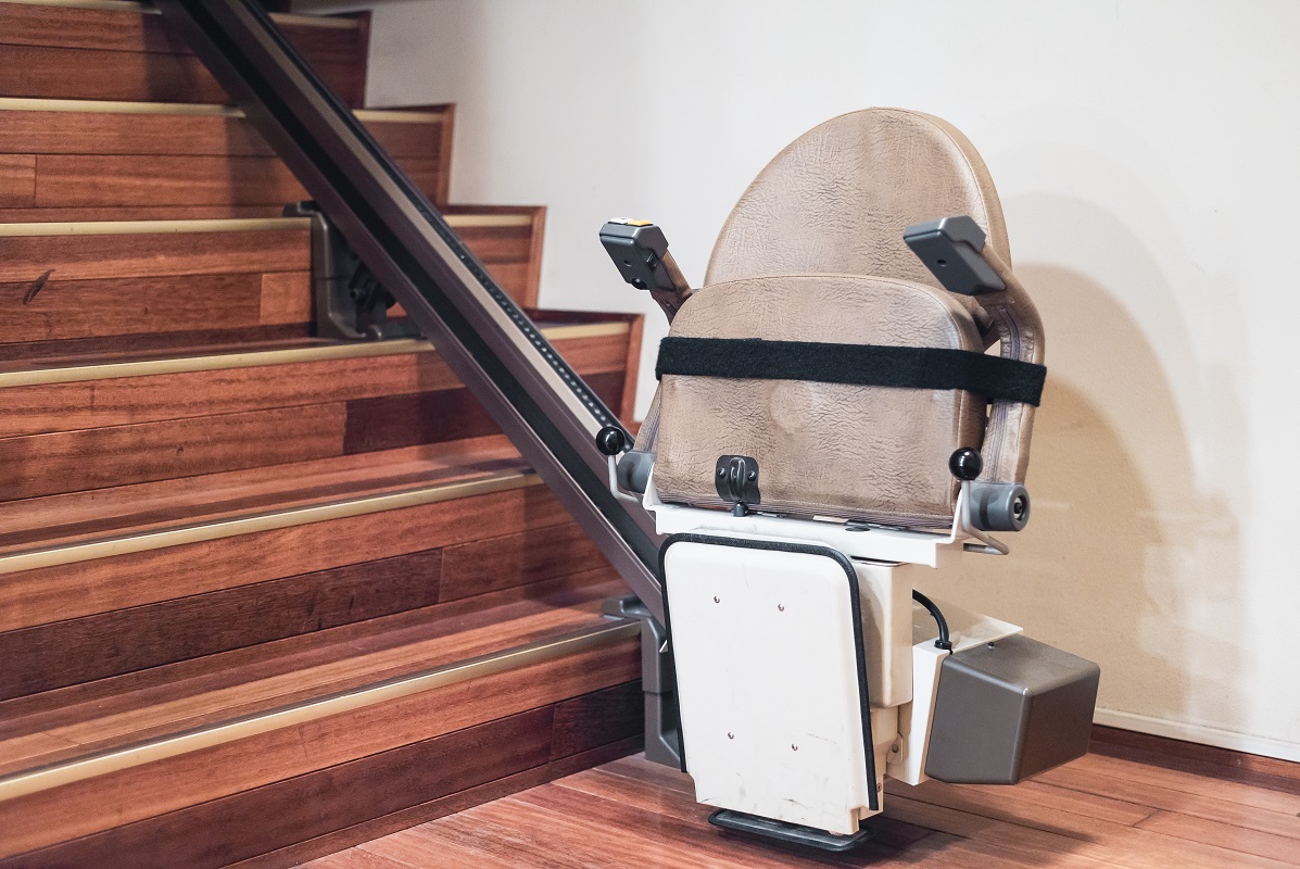 A stair lift at home