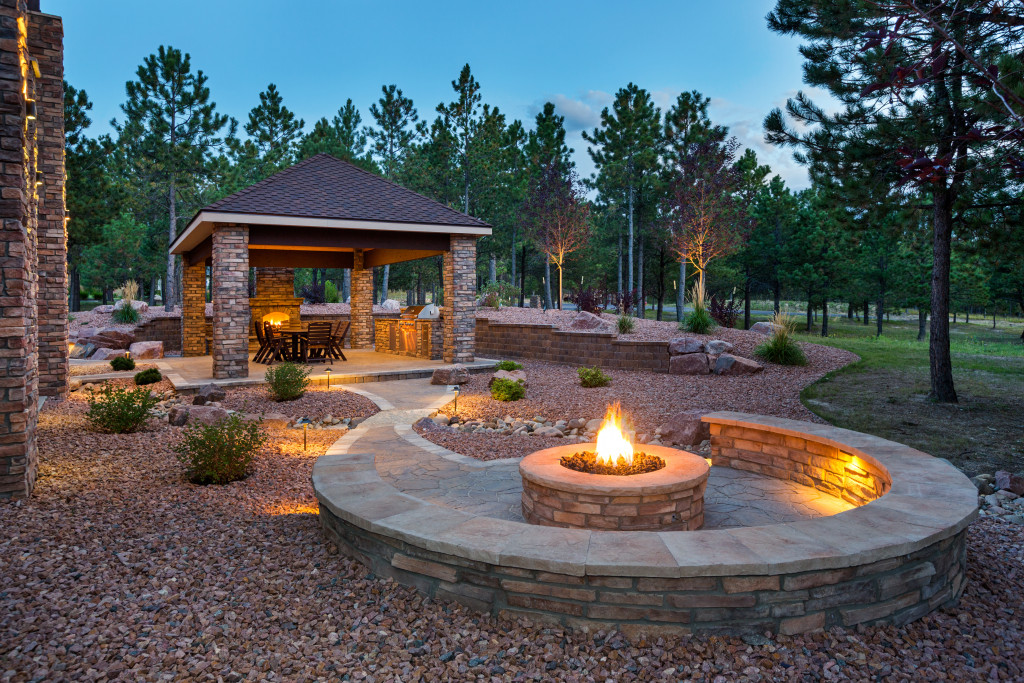 An image of an outdoor fire pit